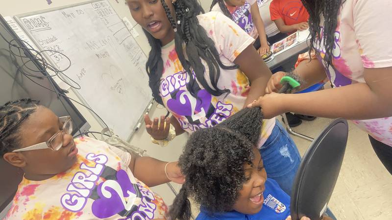 Hair Day: it's a day centered around hair, as students and teachers talk about beauty,...