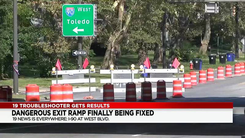 Dangerous Cleveland exit ramp finally being fixed