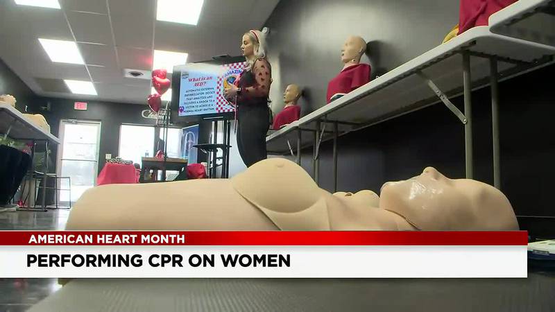 Aubi Nemeth training students at Sixth City CPR in Twinsburg.