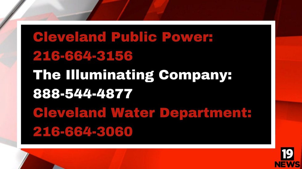 Cleveland Public Power, The Illuminating Company and Cleveland Water Department are on standby...