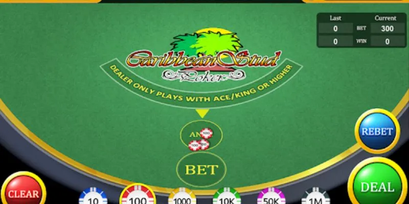 Luật cược trong Caribbean Stud Poker